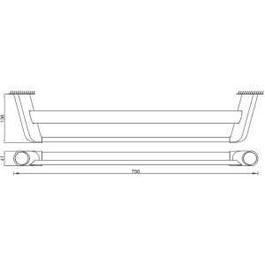 Полотенцедержатель Rush Flores FL08532B двойной