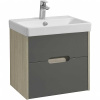 Тумба с раковиной Aquaton Оливия 55 1A2542K0OLUG0 грей, дуб ойстер