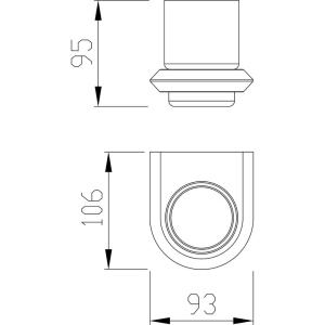 Стакан Cezares Liner TUMS-01 хром