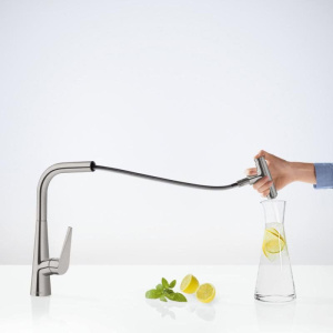 Купить Смеситель для кухни Hansgrohe Talis Select M51 72826800 сталь в Москве с доставкой Смеситель для кухни Hansgrohe Talis Select M51 72826800 сталь