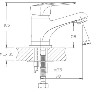 Купить Смеситель для раковины Haiba HB37 в Москве с доставкой Смеситель для раковины Haiba HB37