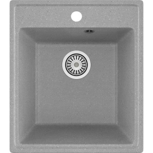 Комплект Мойка кухонная Domaci Палермо PR-425-003 серая + Смеситель STWORKI