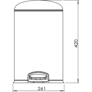 Мусорное ведро Java S-885-12R 12 л, малиновое