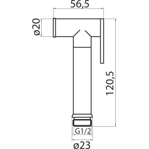 Гигиенический душ Cezares Articoli Vari CZR-ID2-NOP черный