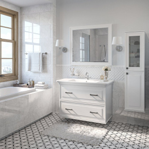 Зеркало Sanflor Модена 105, белое