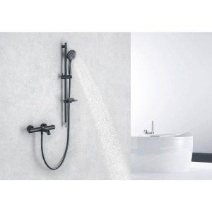 Душевой гарнитур Акватек AQ2011MB С ВНУТРЕННЕЙ ЧАСТЬЮ, 73 см, черный