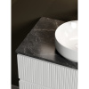 Тумба с раковиной Sancos Snob T 80 см, bianco, столешница черный мрамор, раковина CN6005