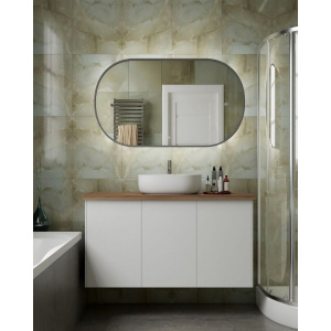 Зеркало Art&Max Bari 120, с подсветкой, графит