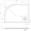 Поддон для душа BelBagno Uno RH L 120х90, белый, с сифоном