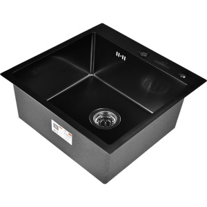 Мойка кухонная Wisent WG 5050B с PVD покрытием, с раздвижным коландером и дозатором