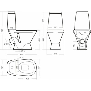 Унитаз-компакт Sanita Кама эконом