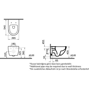 Унитаз подвесной VitrA Sento 7748B083-0101