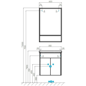 Зеркало Aquaton Флай 60 1A237602FA860