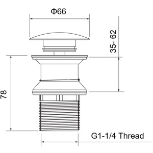 Донный клапан Aquatek AQ6003BG шлифованное золото