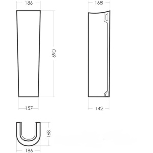 Пьедестал Sanita Самарский Белый S1 PD.FS/Samarsky/N/WHT.G/S1