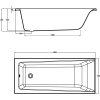 Акриловая ванна Cersanit Lorena 160x70 см, с ножками, ультрабелая