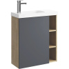 Мебель для ванной Aqwella Alba 60 L, подвесная, дуб давос
