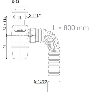 Купить Сифон для раковины Wirquin Neo 30987065 в Москве с доставкой Сифон для раковины Wirquin Neo 30987065