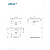Раковина мебельная Santek Балтика 55 1.WH50.1.702 белая