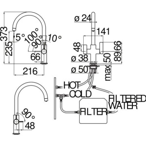 Смеситель для кухни Nobili Flag FL96824/3VCR