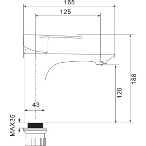 Смеситель для раковины WesnaArt Ray RAY11-210