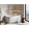 Акриловая ванна Vagnerplast Melite R 160x105 см, угловая, с каркасом, асимметричная