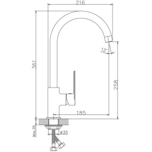 Смеситель для кухни Haiba HB590 HB70590