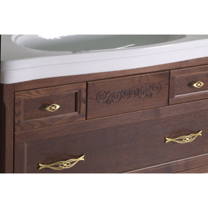 Купить Тумба с раковиной ASB-Woodline Модерн 85 антикварный орех в Москве с доставкой Тумба с раковиной ASB-Woodline Модерн 85 антикварный орех