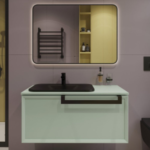Купить Мебель для ванной Belinza Enrika 100 зеленая в Москве с доставкой Мебель для ванной Belinza Enrika 100 зеленая