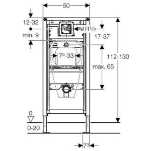Инсталляция для писсуара GEBERIT Duofiх 111.616.00.1