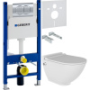 Комплект Унитаз подвесной Bien Harmony HRKA052N5VE0W5000 с функцией биде, встроенным смесителем + Инсталляция Geberit Duofix Delta 458.149.21.1 с кнопкой смыва, хром + Шумоизоляция