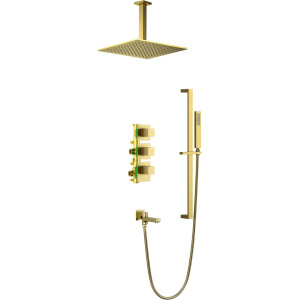 Купить Душевой комплект Timo Selene SX-2239/17SM С ВНУТРЕННЕЙ ЧАСТЬЮ, с термостатом, матовое золото в Москве с доставкой Душевой комплект Timo Selene SX-2239/17SM С ВНУТРЕННЕЙ ЧАСТЬЮ, с термостатом, матовое золото