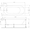 Акриловая ванна AM.PM X-Joy W94A 150x70 см, с каркасом