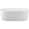 Акриловая ванна BelBagno BB411 170x80 см, отдельностоящая, овальная, со сливом-переливом, с донным клапаном, белая матовая