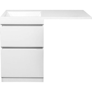 Тумба с раковиной Style Line Даллас 115 Люкс Plus напольная, белая L