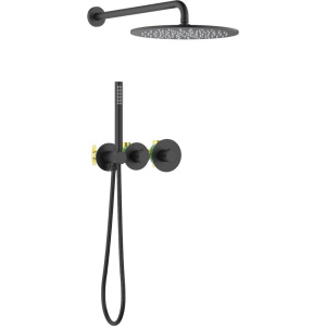 Купить Душевой комплект Timo Saona SX-2359/03SM С ВНУТРЕННЕЙ ЧАСТЬЮ, с термостатом, черный в Москве с доставкой Душевой комплект Timo Saona SX-2359/03SM С ВНУТРЕННЕЙ ЧАСТЬЮ, с термостатом, черный