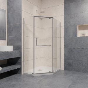 Душевой уголок RGW Passage PA-091 90х80, профиль хром, стекло прозрачное