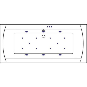 Купить Акриловая ванна Excellent Aquaria Lux WAEX.AQU18.RELAX 180x80 см, с гидромассажем, с каркасом, со сливом-переливом в Москве с доставкой Акриловая ванна Excellent Aquaria Lux WAEX.AQU18.RELAX 180x80 см, с гидромассажем, с каркасом, со сливом-переливом