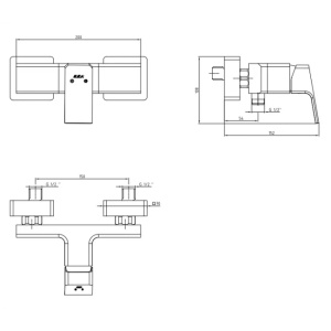 Смеситель для душа E.C.A. Tiera 102154024C1EX черный матовый