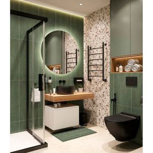 Мебель для ванной STWORKI Ольборг 100 столешница дуб французский, без отверстий, с тумбой 60