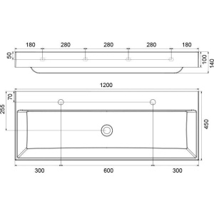 Раковина подвесная Ravak Natural 120 XJO01212000 белая