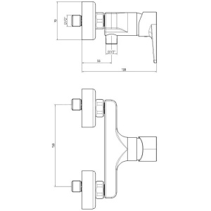 Смеситель для ванны E.C.A. Dalia 102154033EX