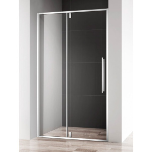 Душевая дверь в нишу AQUAme AQM7108-12 120 см, профиль хром, стекло прозрачное