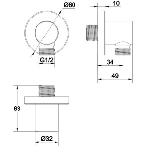Шланговое подключение WHITECROSS Y Y1008GL золото
