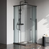 Душевой уголок AM.PM Func W84G-403-9090-BТ 90х90 см, профиль черный матовый