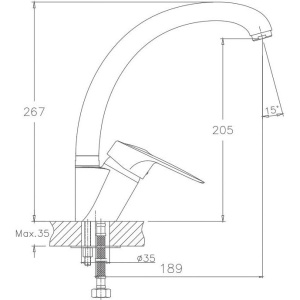 Смеситель для кухни Haiba HB04 HB4104