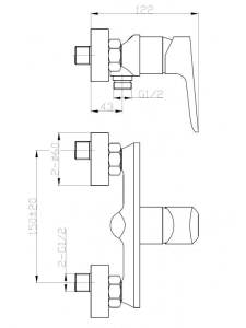 Смеситель для ванны WeltWasser ODER MX 404 (10000001997)