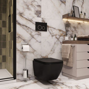 Унитаз подвесной Ceruttispa Mimi Aria MB CT8920 безободковый, с микролифтом