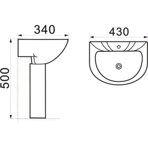 Рукомойник SantiLine SL-2115 с пьедесталом, детский