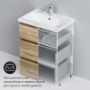 Тумба с раковиной AM.PM Gem S 60 напольная, светлый дуб